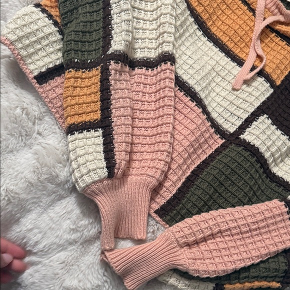 Gilded Intent Multicolor Patchwork Turtleneck Sweater - Picture 4 of 6